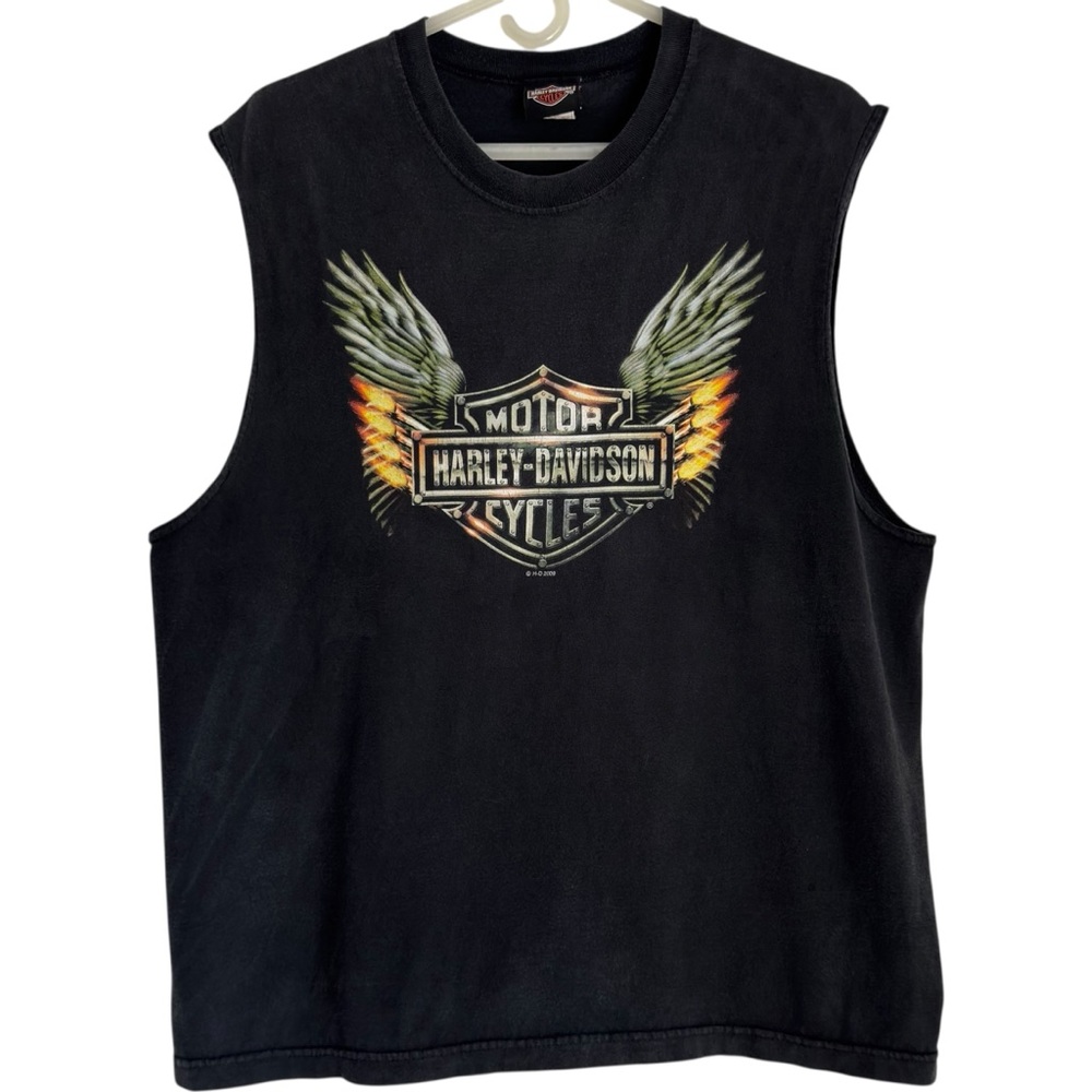 Y2K Harley-Davidson Tank Vintage Eagle Wing Cincinnati Sleeveless Men’s XL Top